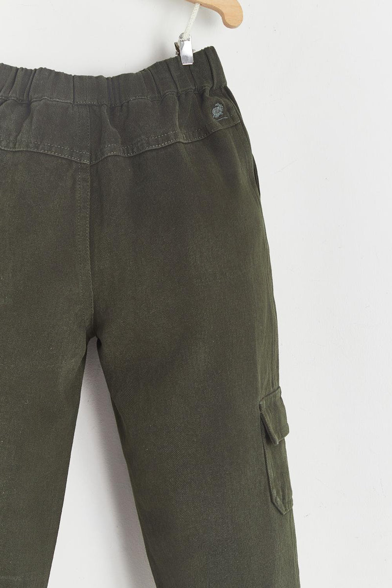 Pantalon Cargo Gabardina