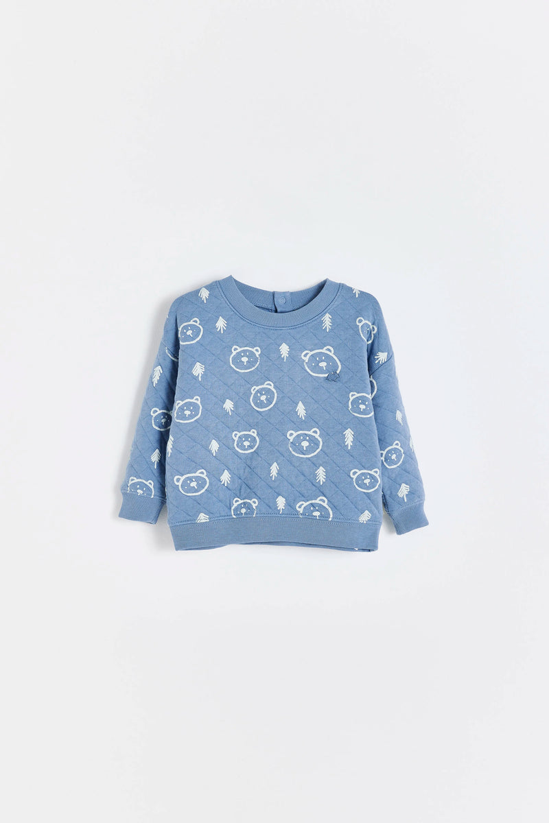 Buzo Pat Print Blue