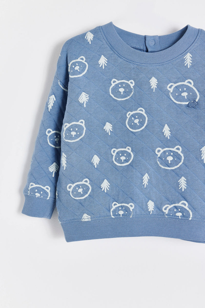Buzo Pat Print Blue