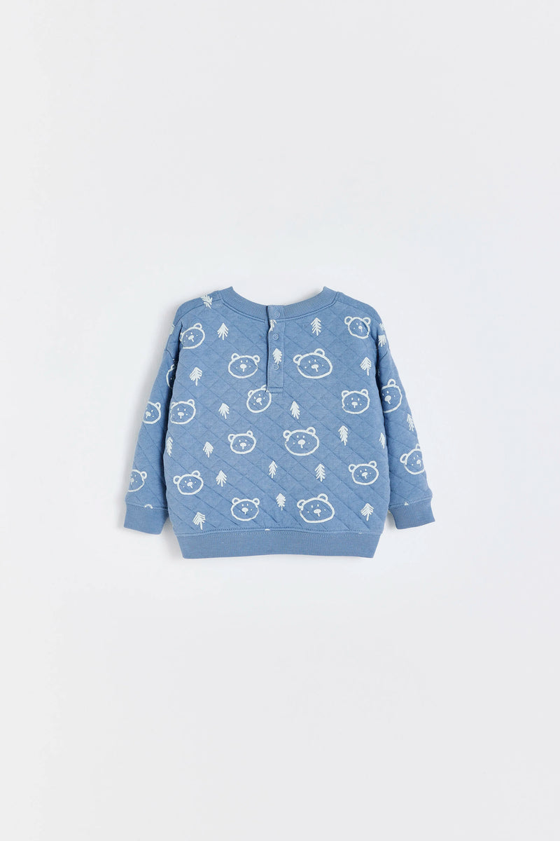 Buzo Pat Print Blue