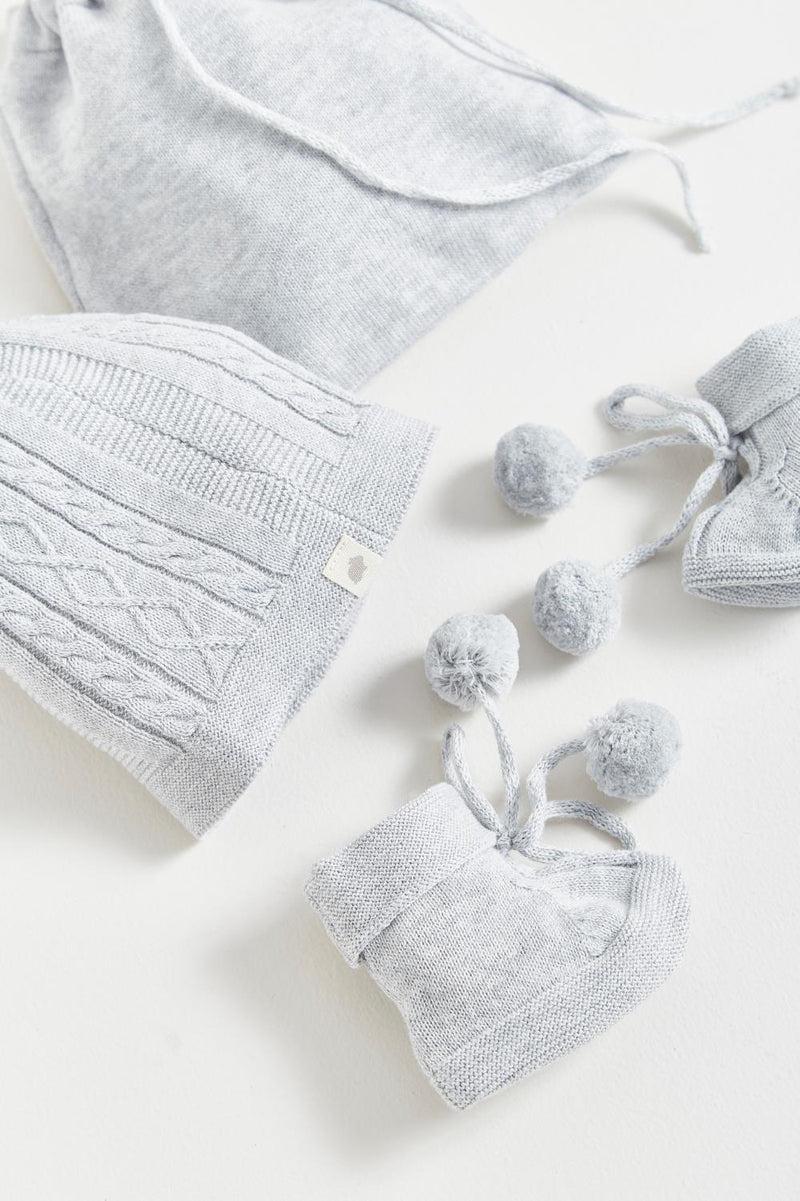 Set Tejido Star Gorro Y Booties